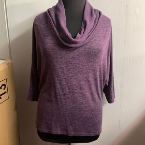 Purple Cowl Neck Shirt
